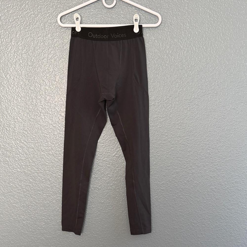 Outdoor Voices Charcoal Base-layer Leggings